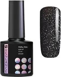 Гель-Лак для нігтів Reglance 028 Чорний з білим мікроблиском 7.5 мл