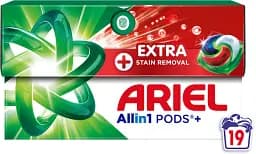Капсули для прання Ariel Все-в-1 Екстрасила виведення плям 19 шт. - мініатюра 2