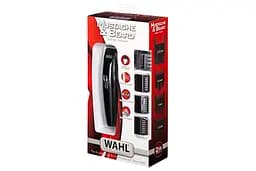 Тример Moser Wahl Mustache & Beard, для бороди та вусів, 2хАА, роторний мотор, насадок-4, гребінець, підставка, сталь, чорний - мініатюра 4