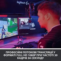 Веб-камера Logitech C922 Pro Stream FullHD Black (960-001088) - мініатюра 2