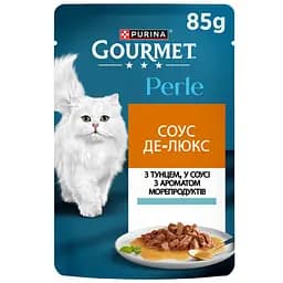 Вологий корм для дорослих котів Purina Gourmet Perle Mini Fillets Tuna міні філе у соусі з тунцем 85 г
