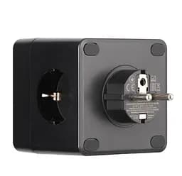 Сетевой фильтр-адаптер тройник 2E AD431-BK 3xТипF, 16A, 2xUSB-A, 1x USB-C - мініатюра 2