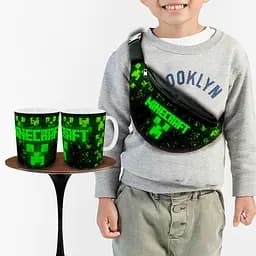 Набор: Сумка-бананка+ Кружка майнкрафт "Minecraft" детская с принтом (00248)