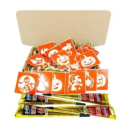 Набор для био-тату "Хэллоуин - хна" Fresh Tattoo set-halloween-henna 18 трафаретов 5х5 см