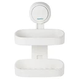 Мыльница на вакуумной присоске Aquatica двойная s42 142×111×201мм (9784290)