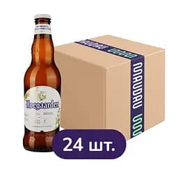 Упаковка пива Hoegaarden White світлого 4.9% 7.92 л (0.33 л х 24 шт.)
