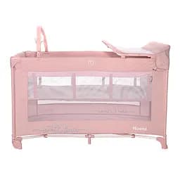Дитячий манеж - ліжечко із столиком для сповивання Noemi 2 Layers Plus Mellow Rose Star Lorelli Рожевий - мініатюра 2