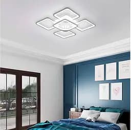 Светодиона LED люстра с RGB подсветкой на основе Line.F A 2281/4+1S RGB WH