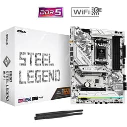Материнська плата ASRock B650 Steel Legend WIFI (AM5/B650, 4xDDR5, 2xPCIex16, HDMI/DP, 4xSATAІІІ,3xM.2, 2.5GLan, ATX) - мініатюра 5