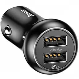 Автомобільний зарядний пристрій Baseus Gentry 2USB QC3.0 4.2A CCALL-GC01 Black