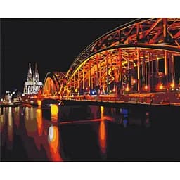 Картина по номерам на підрамнику Brushme Кольори нічного міста