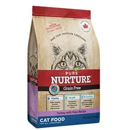 Сухой корм Pure Nurture для кошек на всех стадиях жизни, рецепт с индейкой и горохом 8 кг 