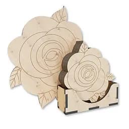 Дерев'яна підставка під гаряче "Троянди" Fabrika Decoru FDPO-299