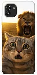 Чохол Demsky Shocked cat and lion для Samsung Galaxy A03