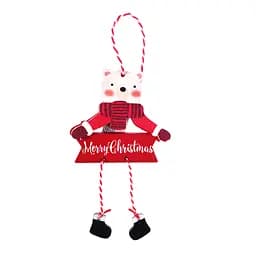 Прикраса для ялинки Offtop Ведмедик, червоний (855077)