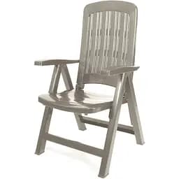 Стілець садовий пластиковий складний Bica Carmen сіро-бежевий