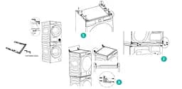 Gorenje З'єднувальна планка для пральних (глибиною -44 і 47 см) та сушильних машин (глибиною 51 см) - мініатюра 5