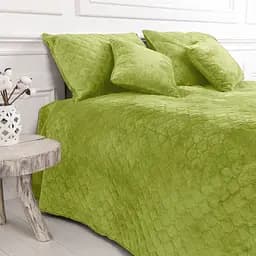 Покривало ТЕП Velour ромб круглий 240х180 см салатове (4-00516_22447) - мініатюра 3
