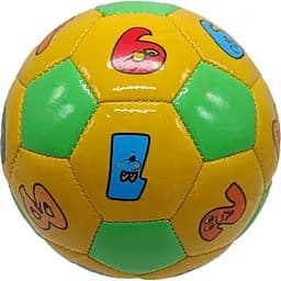 Мяч футбольный детский Bambi Цифры 2029M размер №2 Yellow-Green 14 см 