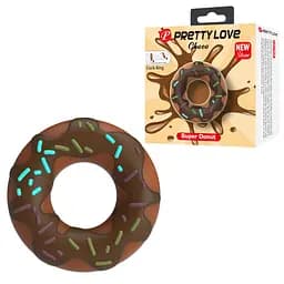 Кольцо для члена Pretty Love Choco Super Donut Silicone Cock Ring PRETTY LOVE BI-210344 103647