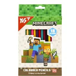 Карандаши цветные Yes Minecraf 18 цветов (290765)