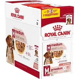 Уцінка. Набір вологий корм Royal Canin Medium Adult для дорослих собак середніх порід 1.4 кг (10 шт. х 140 г) 