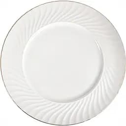 Тарілка Lefard Меренга 26 см біла із золотим (949-009-1)