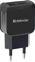 Мережевий зарядний пристрій Defender UPC-21, чорний, 2xUSB, 2.1A, 5V, кабель microUSB