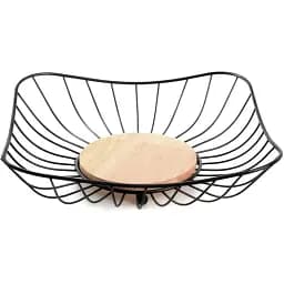 Ваза для фруктів Ringel Oder металева чорна 28x28x8 см (RG-9017)