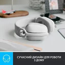 Повнорозмірні навушники Bluetooth Logitech Zone Vibe 100 Wireless Off-White (981-001219) - мініатюра 2