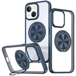 Чохол Epik TPU+PC Metal Ring with MagSafe для Apple iPhone 15, 6.1 Синій