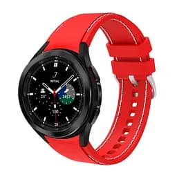 Браслет RLine для Samsung Galaxy Watch 4 - червоно-білий ширина кріплення 20мм силікон Watchbands (W43-8WB78162306) - мініатюра 2