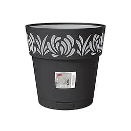 Вазон пластиковий OPERA GAIA, круглий, з автополивом, 30 см, 11,8 л (88603)