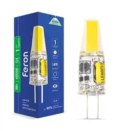 Лампа светодиодная Feron LB-424 AC/DC 12V 3 Вт COB G4 4000K 240 lm (25777)