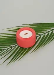 Рожева ароматична свічка Svich Shop із соєвого воску дерев'яний гніт аромат рози в коробці (SvS-159)