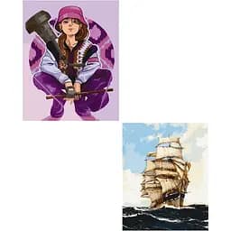 Набір картин за номерами 2 в 1 Art Craft Гуцульські подарунки 40х50 (10392-AC) та Далека подорож 40х50 см (10611-AC)