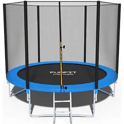 Батут Funfit 8ft (252см) синій з зовнішньою сіткою - мініатюра 1