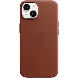 Чехол Leather Case with MagSafe для Apple iPhone 14 Umber AAA [76982]