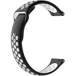 Ремінець BeWatch sport-style 20 мм для смарт-годинника Xiaomi amazfit BIP Чорно-Білий (1010112)
