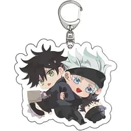 Брелок акриловий Магічна битва Фушигуро Мегумі та Годжо Jujutsu Kaisen Megumi Fushiguro and Gojo 5 см