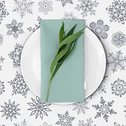 Скатертина Cosas Snowflakes CS1 водовідштовхувальна 140х180 см різнобарвна (Cloth_SnowflakesGrey_DUK_140x180) - мініатюра 2