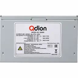 Блок живлення Qdion 600W QD-600PNR (QD600 80+) Б/в - мініатюра 3