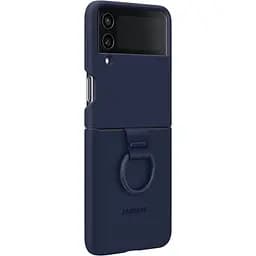 Оригінальний силіконовий чохол із кільцем Samsung для Galaxy Z Flip4 Silicone Cover with Ring Navy EF-PF721TNEGUA
