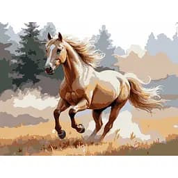 Картина по номерам Strateg Лошадь поли 30х40 см (SS-1317)