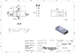 Умивальник Miraggio Copper 500 mirasoft 0001067, Білий матовий - мініатюра 3