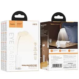 Настільна LED лампа Hoco HX10 Clip table lamp (1200mAh) White - мініатюра 6