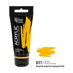 Краска акриловая Кадмий желтый средний (617) 60 мл Rosa Gallery [CD]