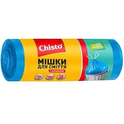 Мішки для сміття Chisto Strong із затяжками, 35 л, 15 шт.