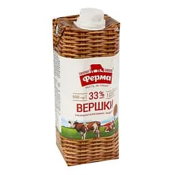 Вершки Ферма ультрапастеризовані Відбірні 33% жиру 500 г - мініатюра 4