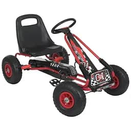 Педальна машинка Bambi Маленький водій з регульованим сидінням червона з чорним